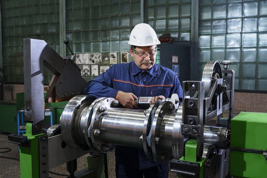 Балансировка промежуточного вала ротора после сборки