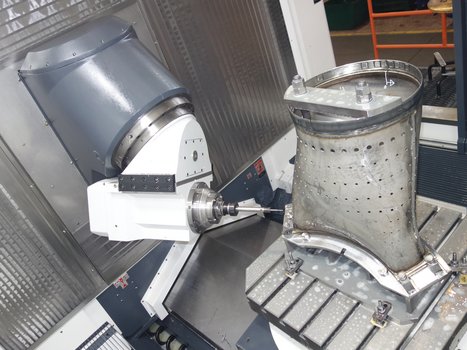 Механическая обработка экрана переходной секции камеры сгорания ГТУ-32 «Ладога»